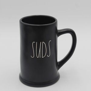 Rae Dunn Large 6" Tall "Suds” Beer Stein Pint Size Black Mug By Magenta -195-EUC